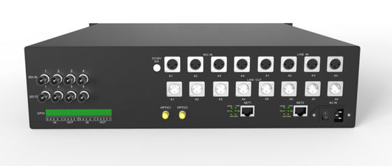 Китай Двунаправленный удлинитель оптоволокна 3G-SDI с фантомным микрофоном и линейным аудио/GPIO/Gigabit поставщик