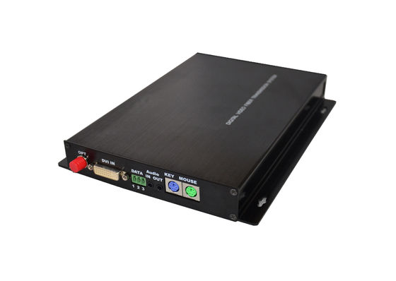 Удлинитель DVI по оптоволокну с PS2 клавиатурой и мышью (двунаправленное аудио + 232, 20 км) поставщик