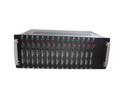 Несжатый 4-канальный удлинитель DVI по оптоволокну с петлевым выходом в передатчике и приемнике поставщик