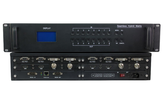 HDMI DVI SDI VGA волоконно-оптический матричный маршрутизатор без видимых переходов поставщик